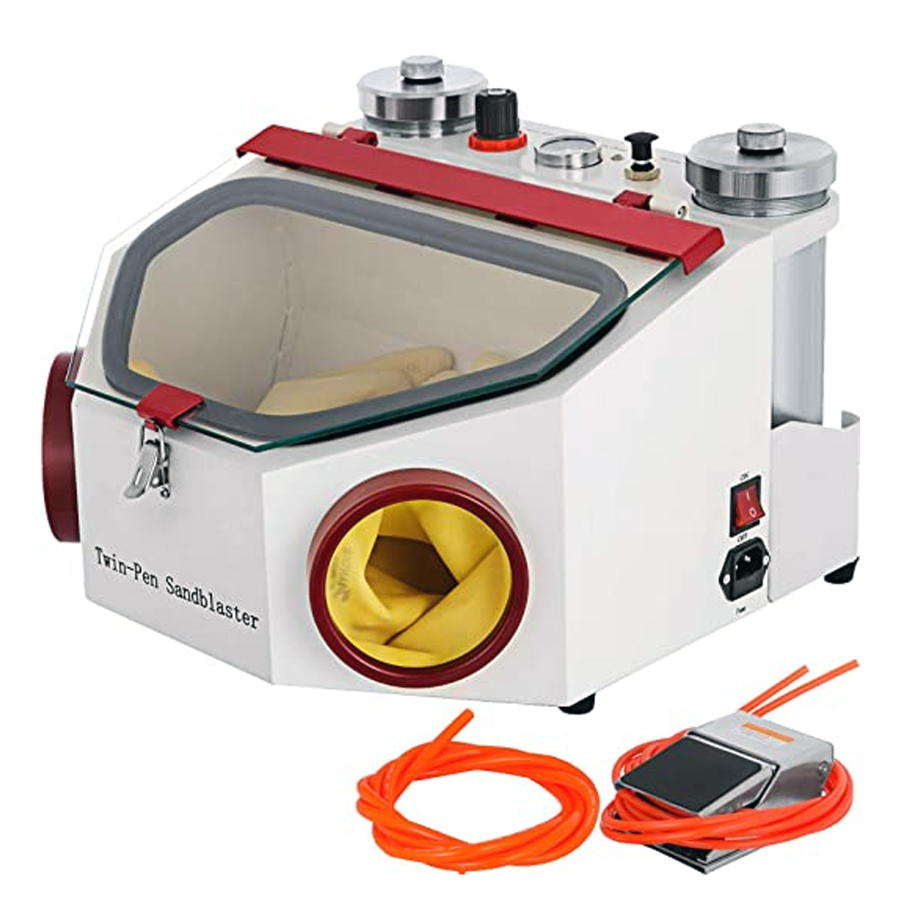Máquina neumática de chorro de arena de mano de chorro de arena  antioxidante Máquina de chorro de arena con boquilla pequeña (rojo)